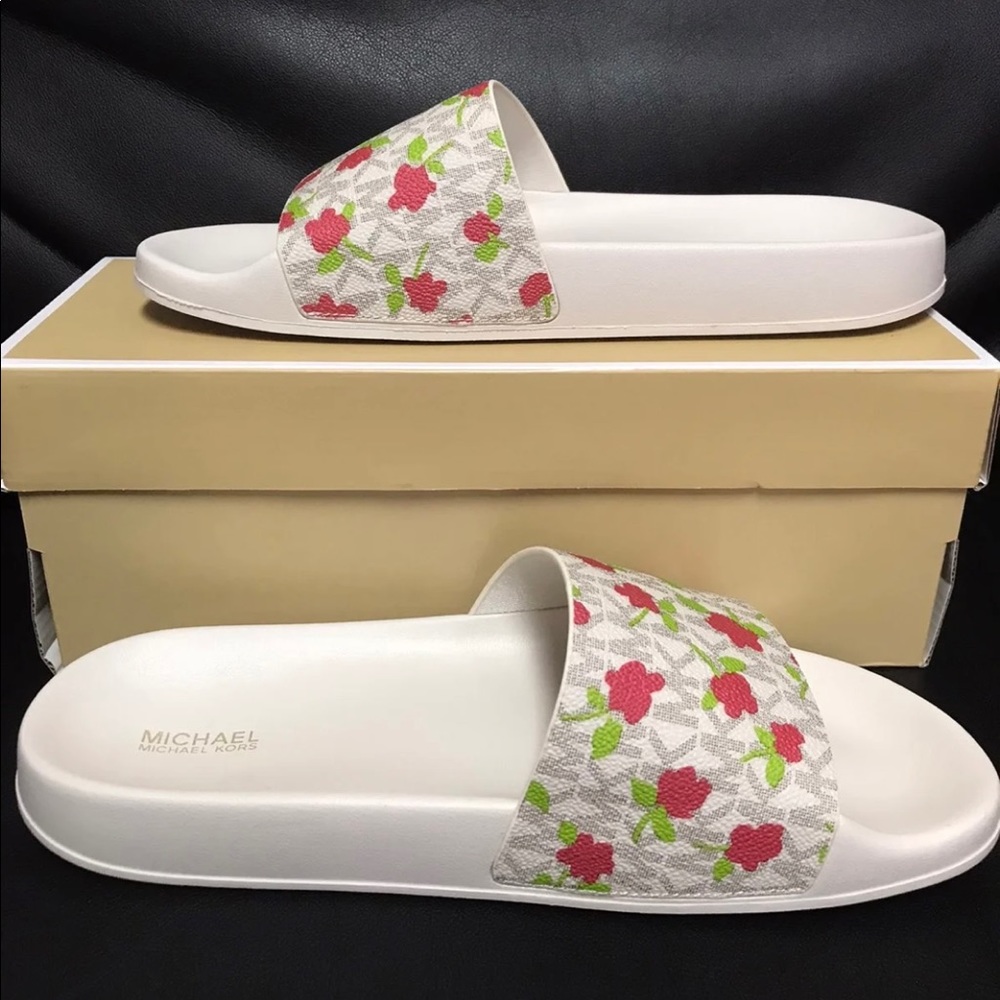 Michael Kors Gilmore Slides with Floral - Picture 5 of 7